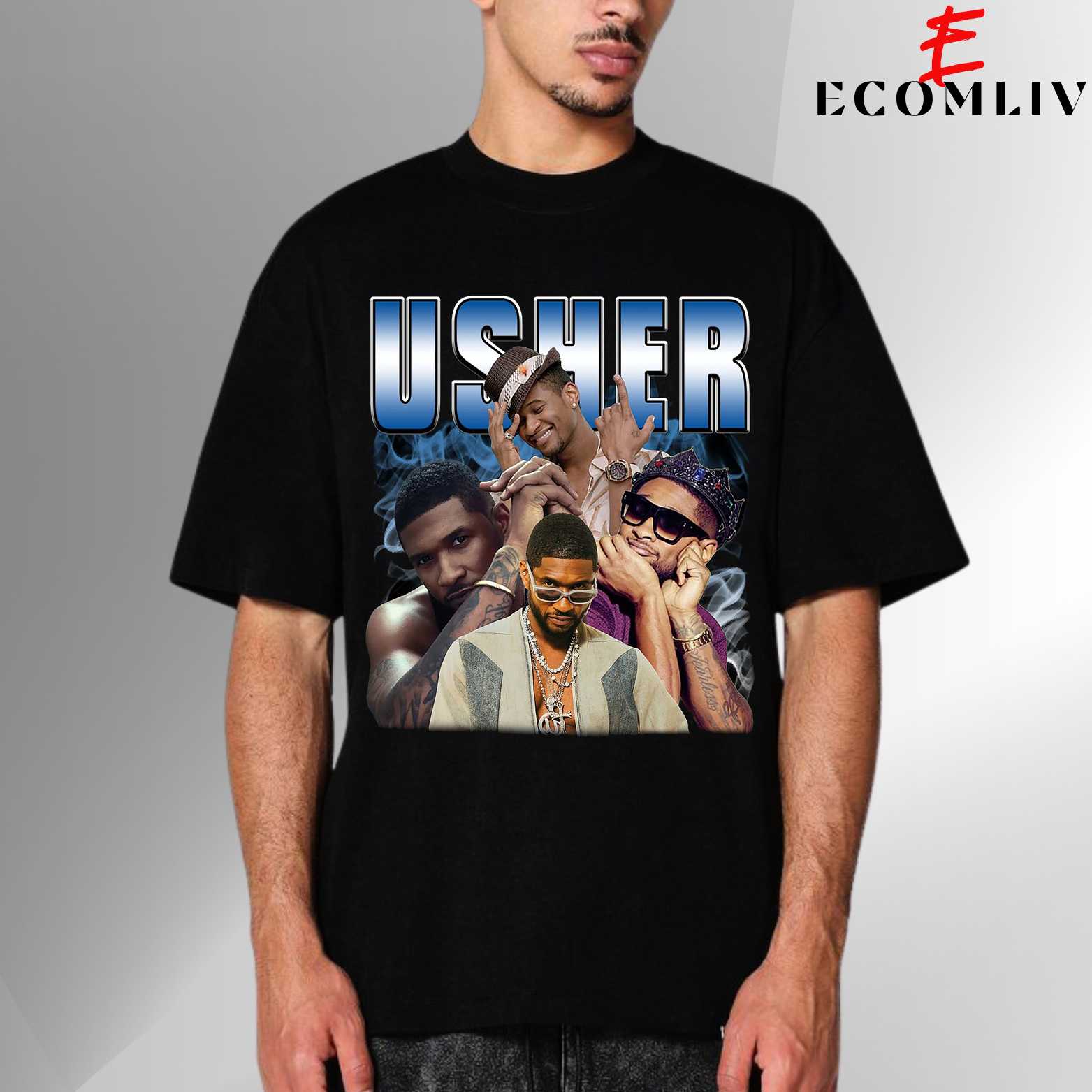 Usher Y2k Vintage Tee, Unisex T-Shirt, Retro Streetwear Shirt